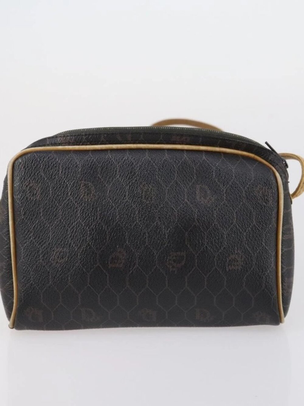 Christian Dior BOTTEGA VENETA Hand Bag Suede PVC 2 Set Brown Gold Auth bs30859 - Picture 7 of 16
